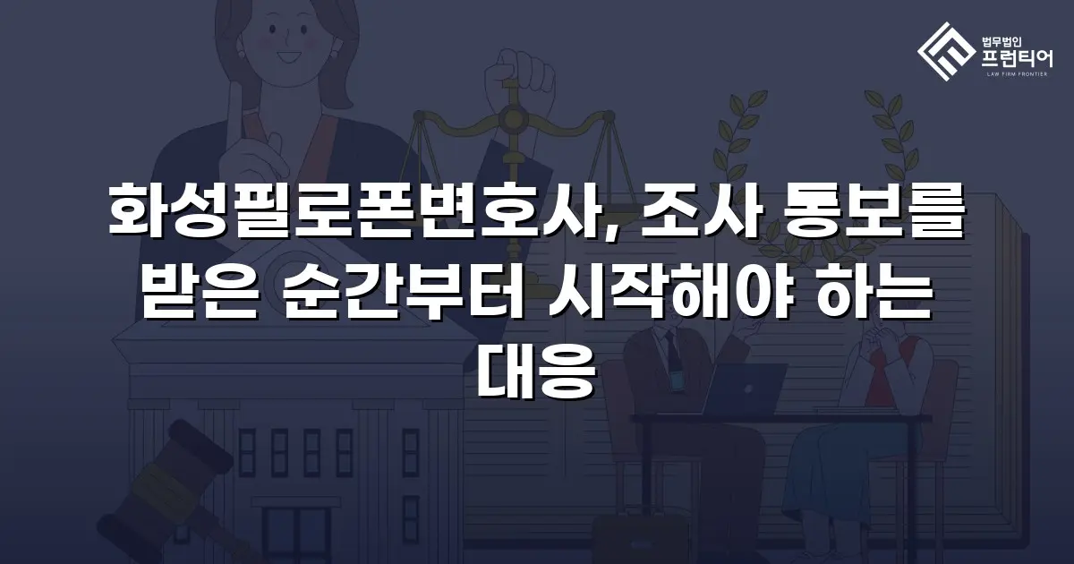 화성필로폰변호사, 조사 통보를 받은 순간부터 시작해야 하는 대응