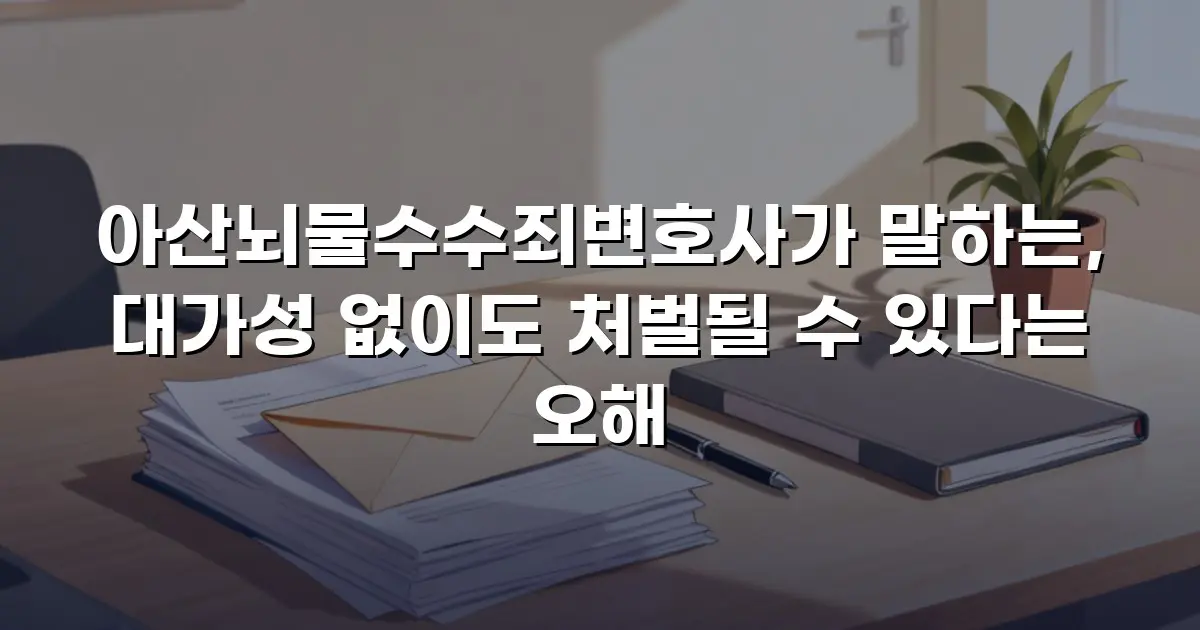아산뇌물수수죄변호사가 말하는, 대가성 없이도 처벌될 수 있다는 오해