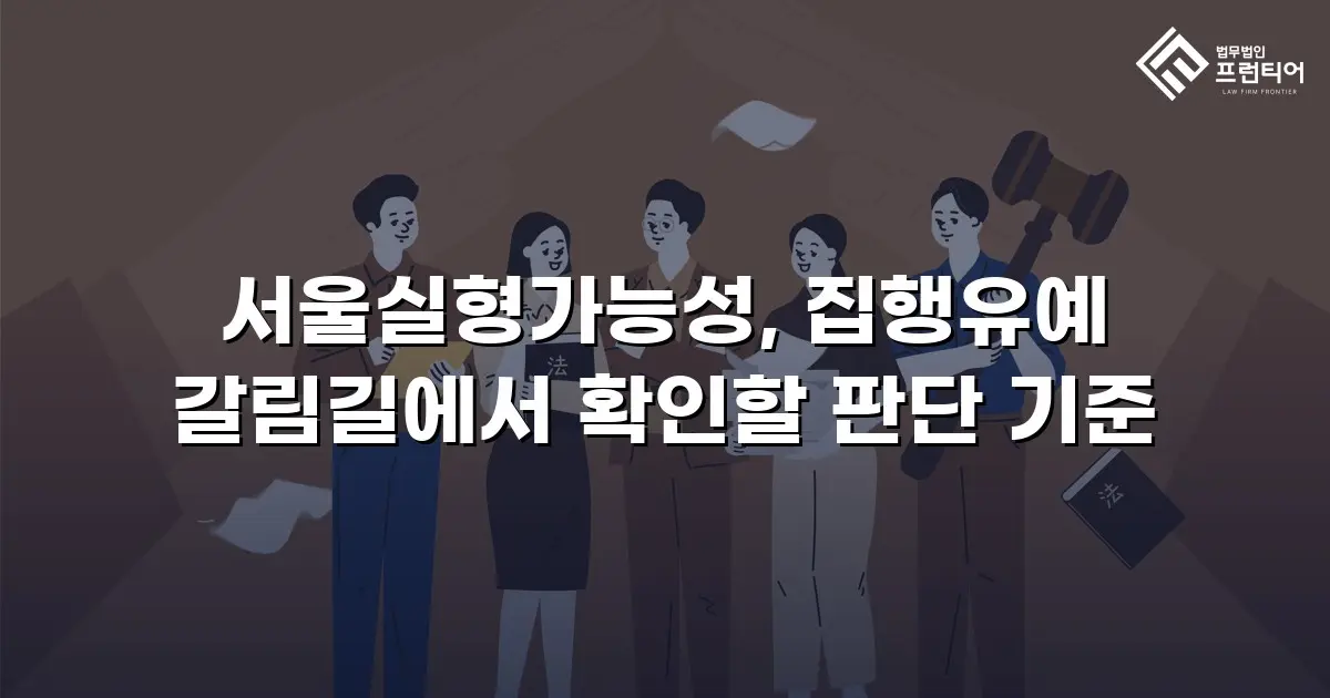 서울실형가능성, 집행유예 갈림길에서 확인할 판단 기준