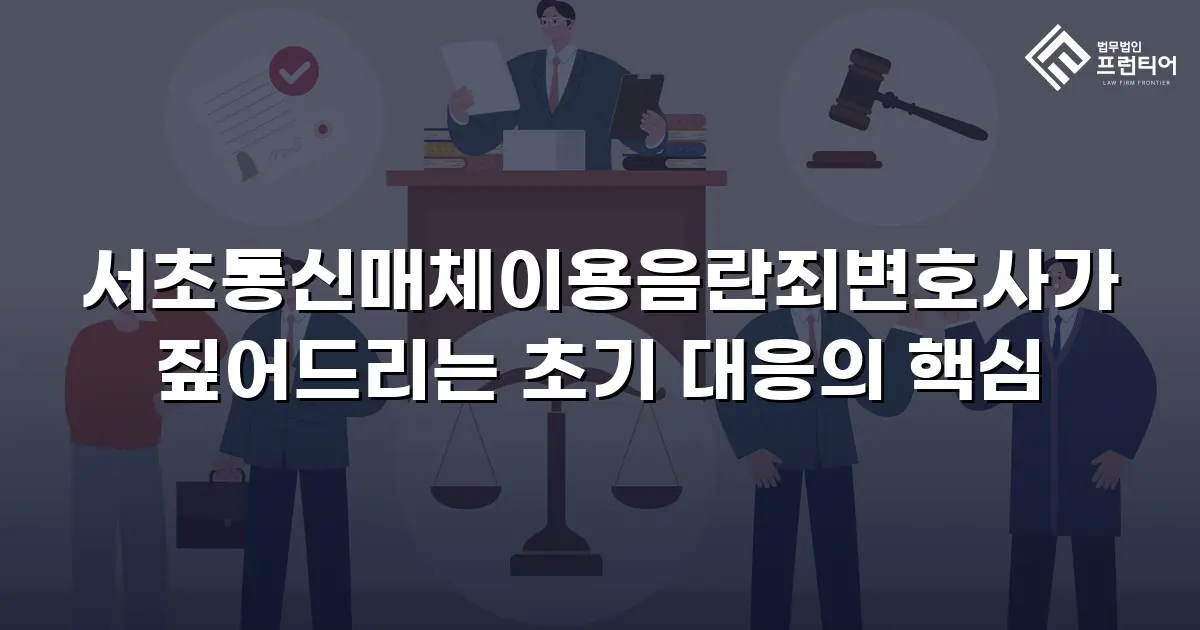 서초통신매체이용음란죄변호사가 짚어드리는 초기 대응의 핵심
