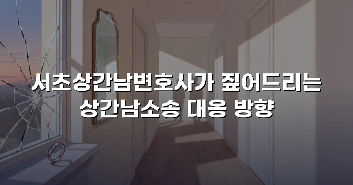 서초상간남변호사가 짚어드리는 상간남소송 대응 방향
