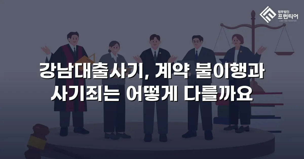강남대출사기, 계약 불이행과 사기죄는 어떻게 다를까요