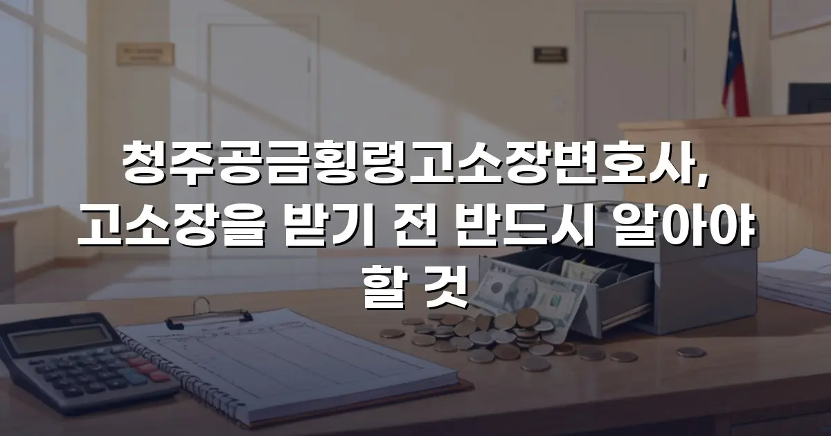 청주공금횡령고소장변호사, 고소장을 받기 전 반드시 알아야 할 것