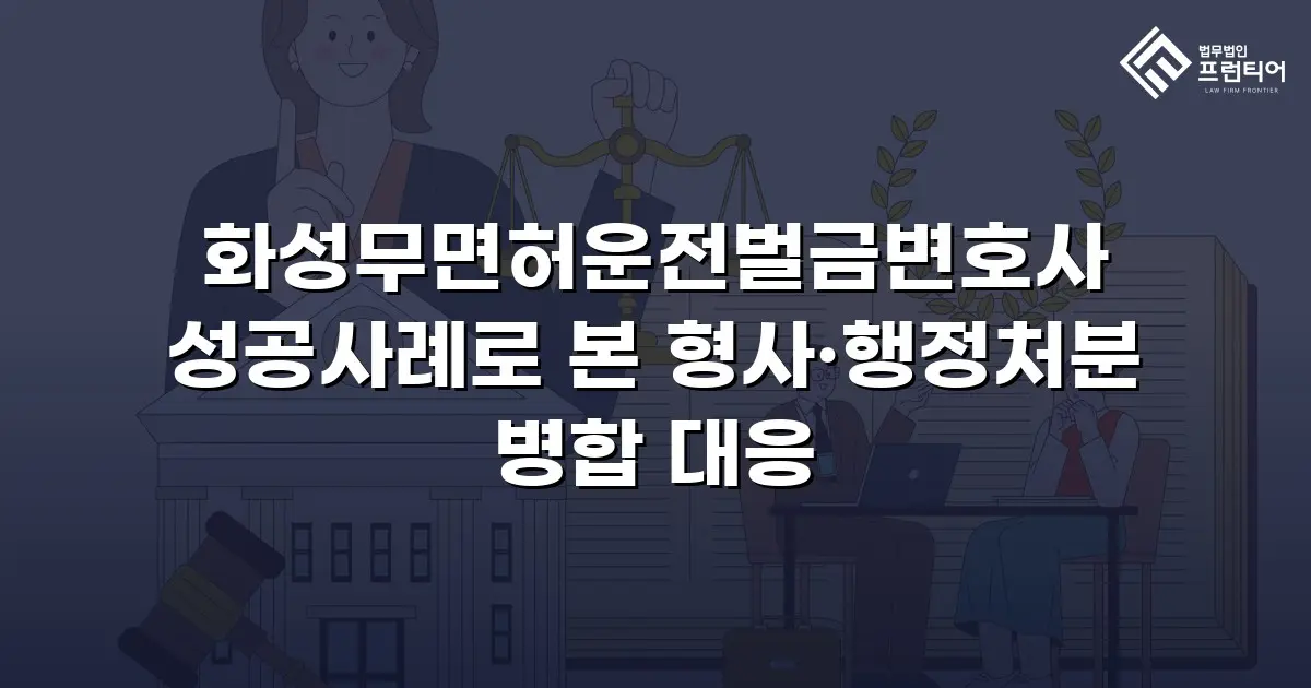 화성무면허운전벌금변호사 성공사례로 본 형사·행정처분 병합 대응