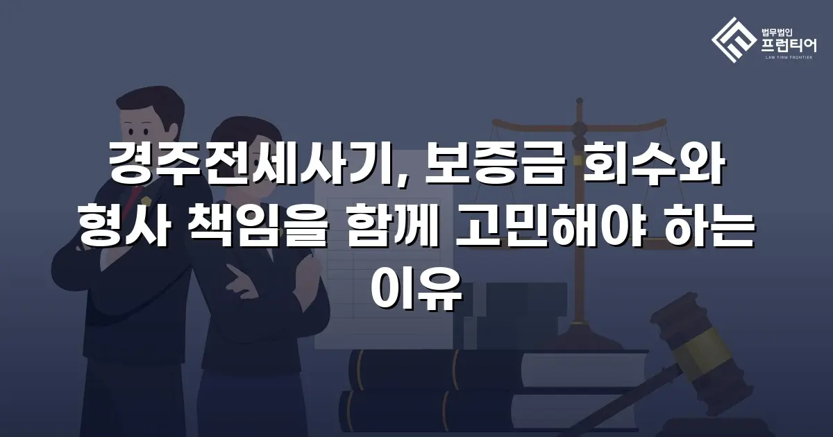 경주전세사기, 보증금 회수와 형사 책임을 함께 고민해야 하는 이유