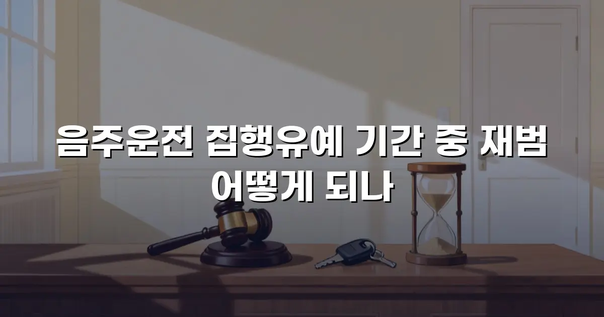 음주운전 집행유예 기간 중 재범 어떻게 되나