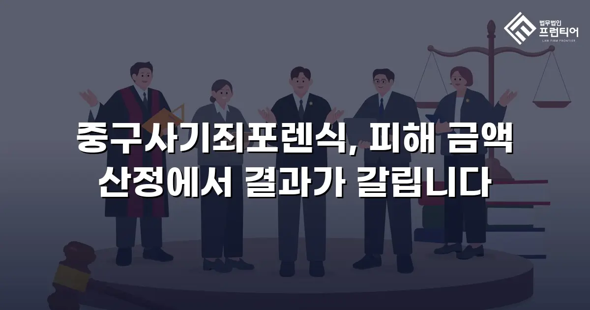 중구사기죄포렌식, 피해 금액 산정에서 결과가 갈립니다