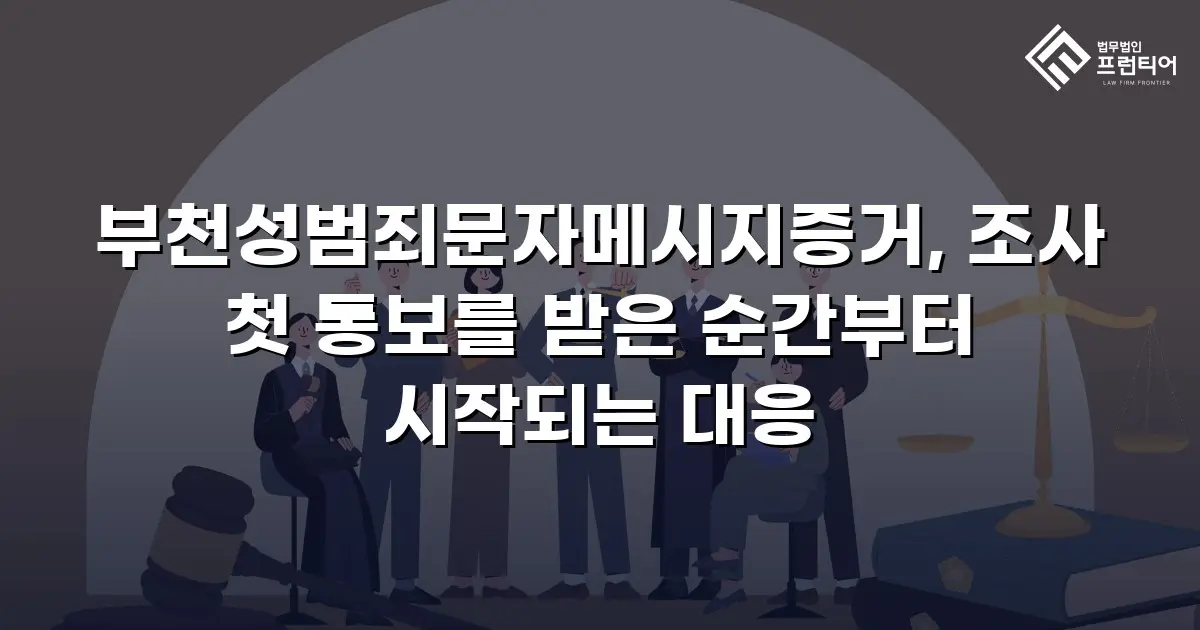 부천성범죄문자메시지증거, 조사 첫 통보를 받은 순간부터 시작되는 대응