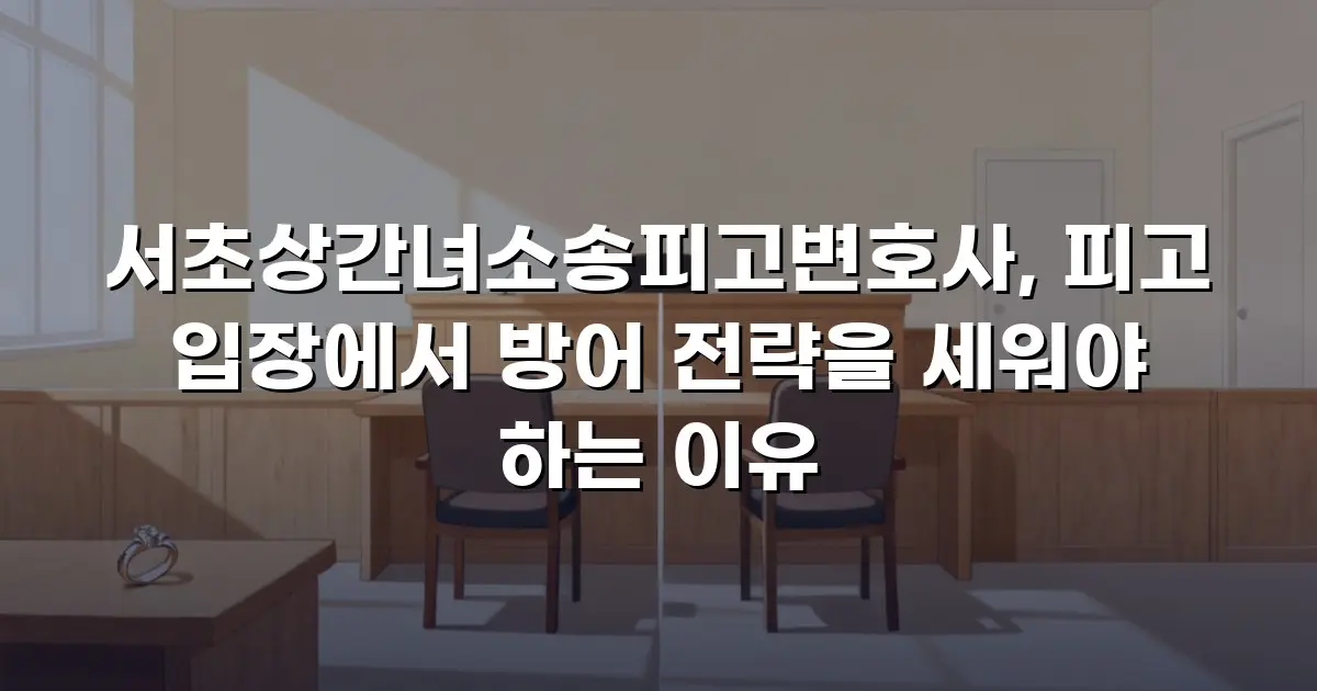 서초상간녀소송피고변호사, 피고 입장에서 방어 전략을 세워야 하는 이유