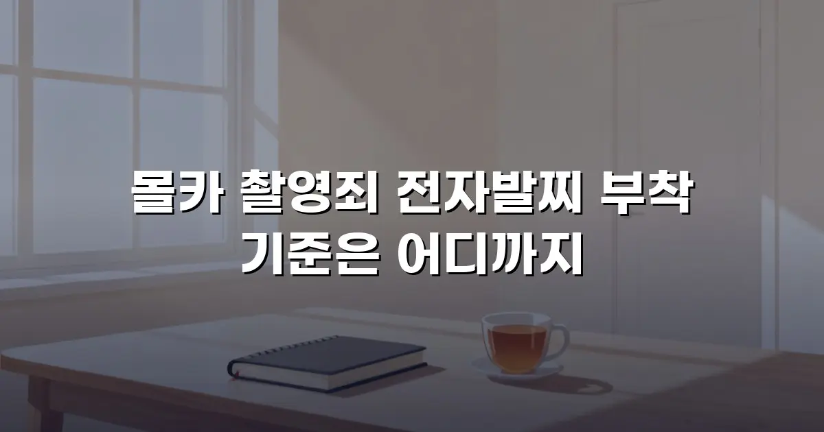 몰카 촬영죄 전자발찌 부착 기준은 어디까지