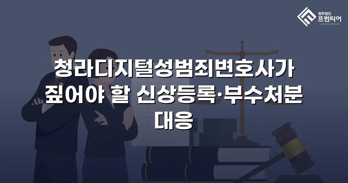 청라디지털성범죄변호사가 짚어야 할 신상등록·부수처분 대응