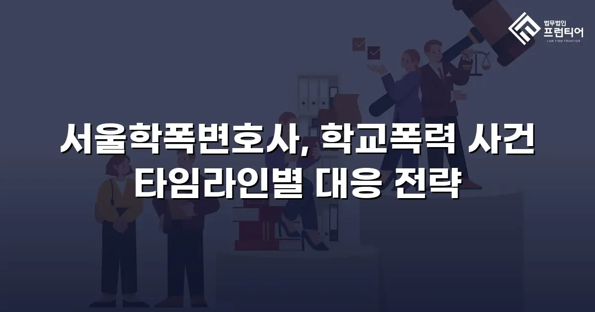 서울학폭변호사, 학교폭력 사건 타임라인별 대응 전략