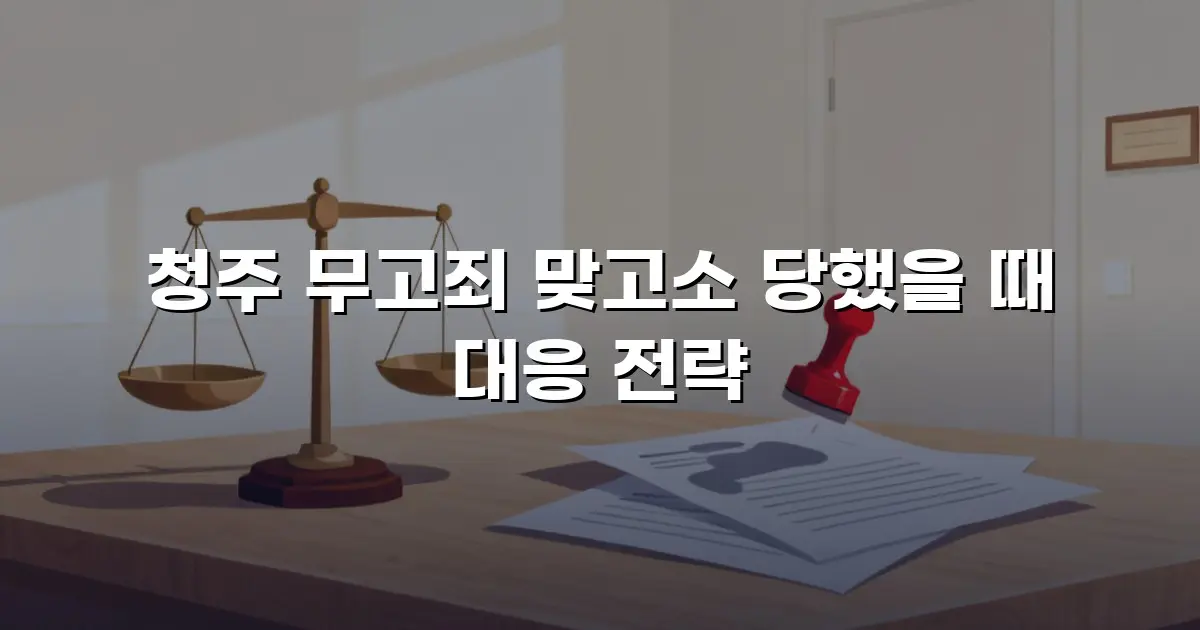청주 무고죄 맞고소 당했을 때 대응 전략