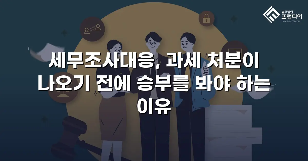 세무조사대응, 과세 처분이 나오기 전에 승부를 봐야 하는 이유
