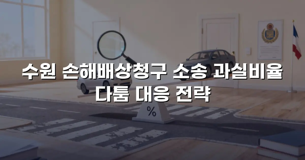 수원 손해배상청구 소송 과실비율 다툼 대응 전략