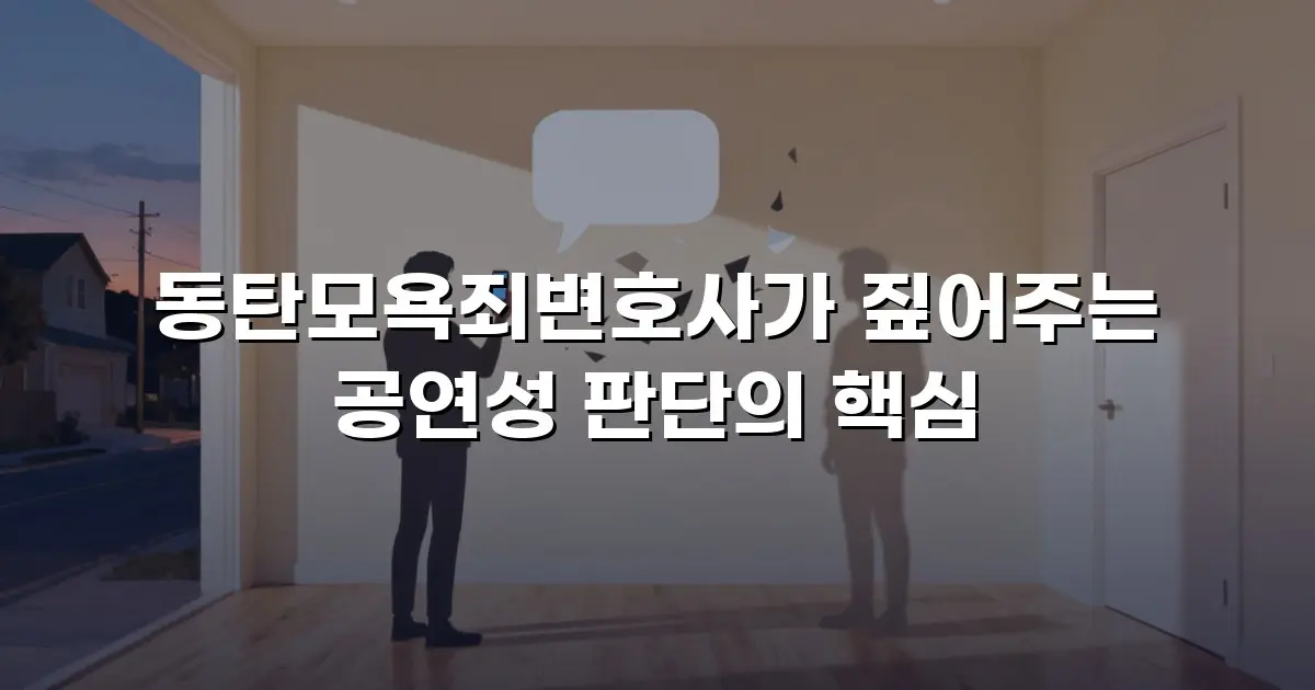 동탄모욕죄변호사가 짚어주는 공연성 판단의 핵심