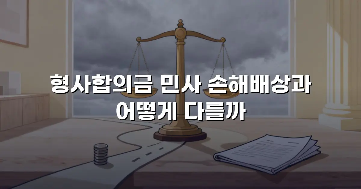 형사합의금 민사 손해배상과 어떻게 다를까