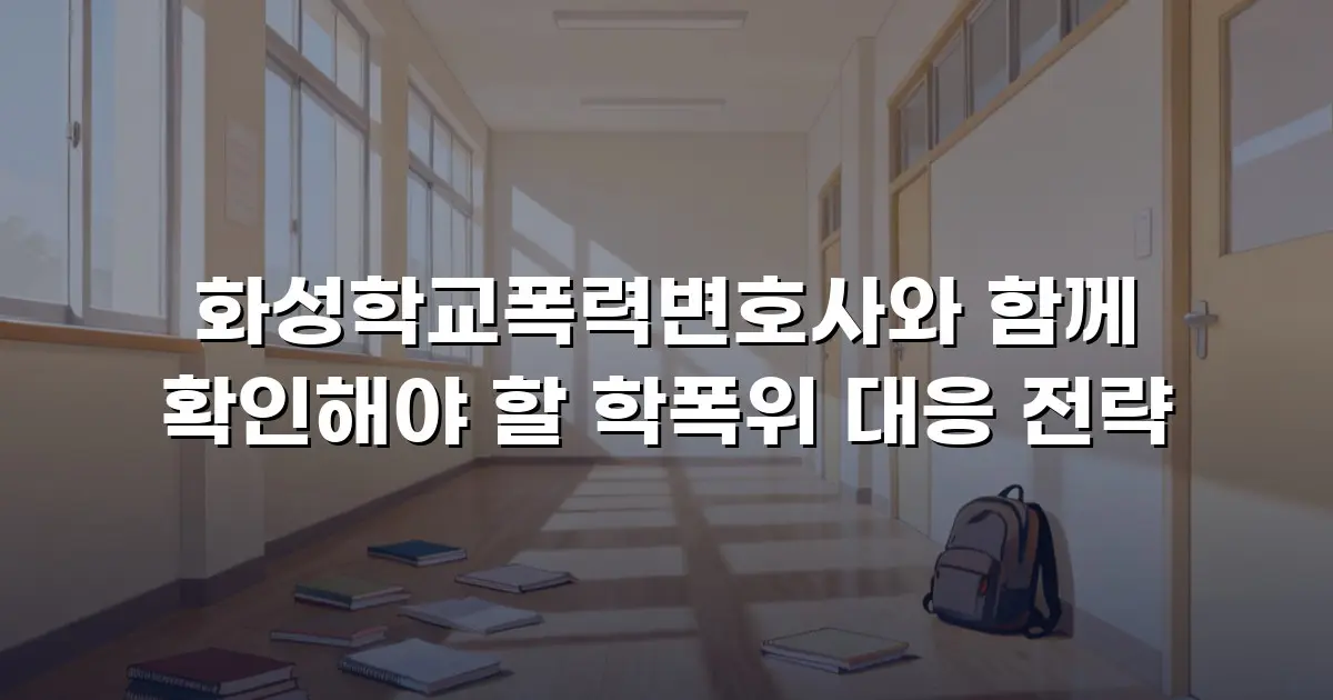 화성학교폭력변호사와 함께 확인해야 할 학폭위 대응 전략