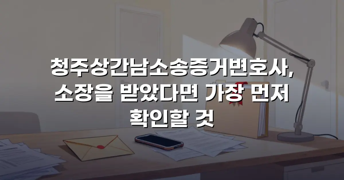 청주상간남소송증거변호사, 소장을 받았다면 가장 먼저 확인할 것