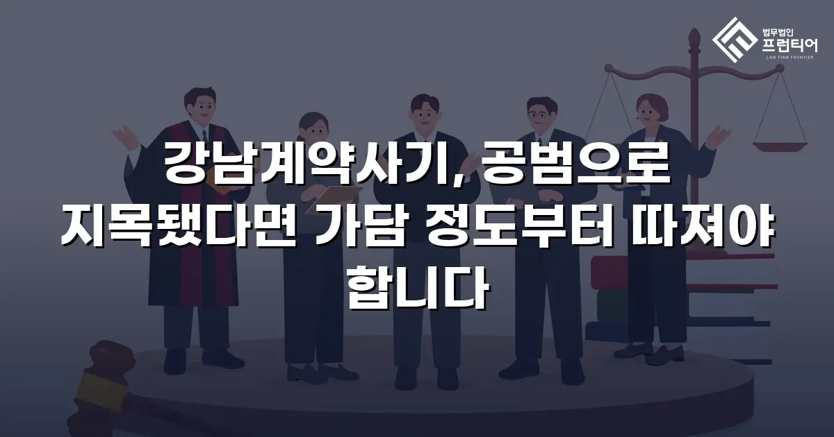 강남계약사기, 공범으로 지목됐다면 가담 정도부터 따져야 합니다