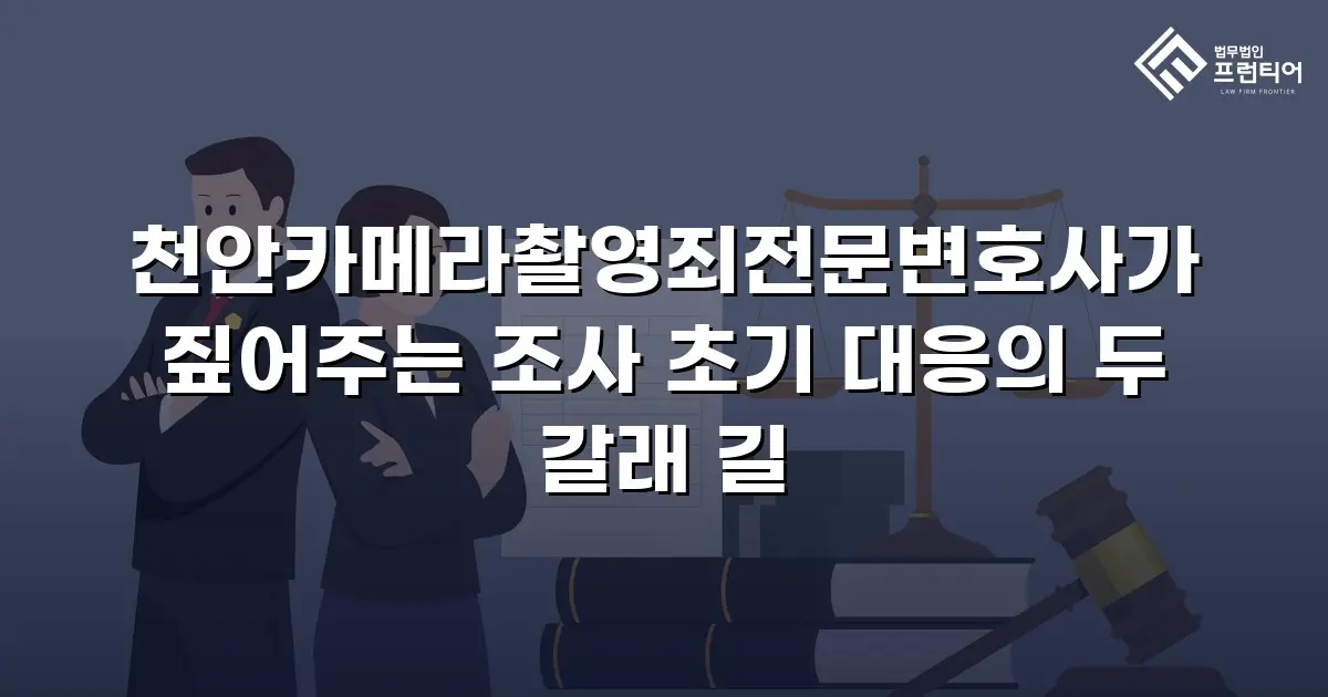 천안카메라촬영죄전문변호사가 짚어주는 조사 초기 대응의 두 갈래 길