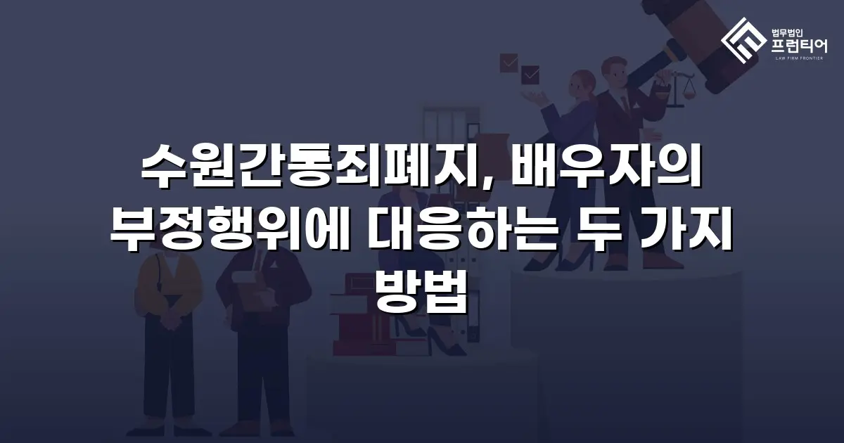 수원간통죄폐지, 배우자의 부정행위에 대응하는 두 가지 방법