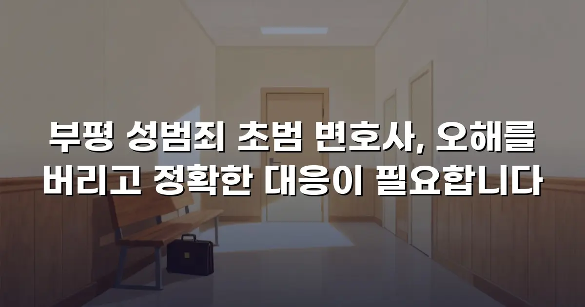 부평 성범죄 초범 변호사, 오해를 버리고 정확한 대응이 필요합니다