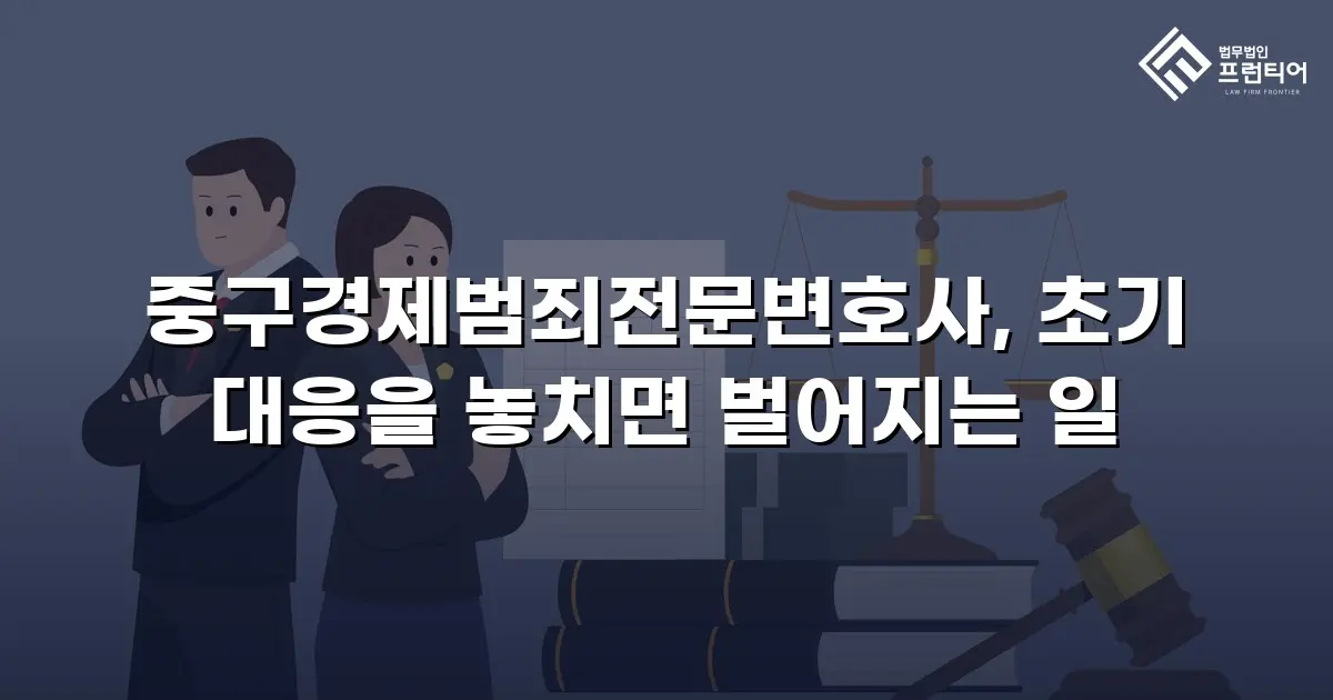 중구경제범죄전문변호사, 초기 대응을 놓치면 벌어지는 일