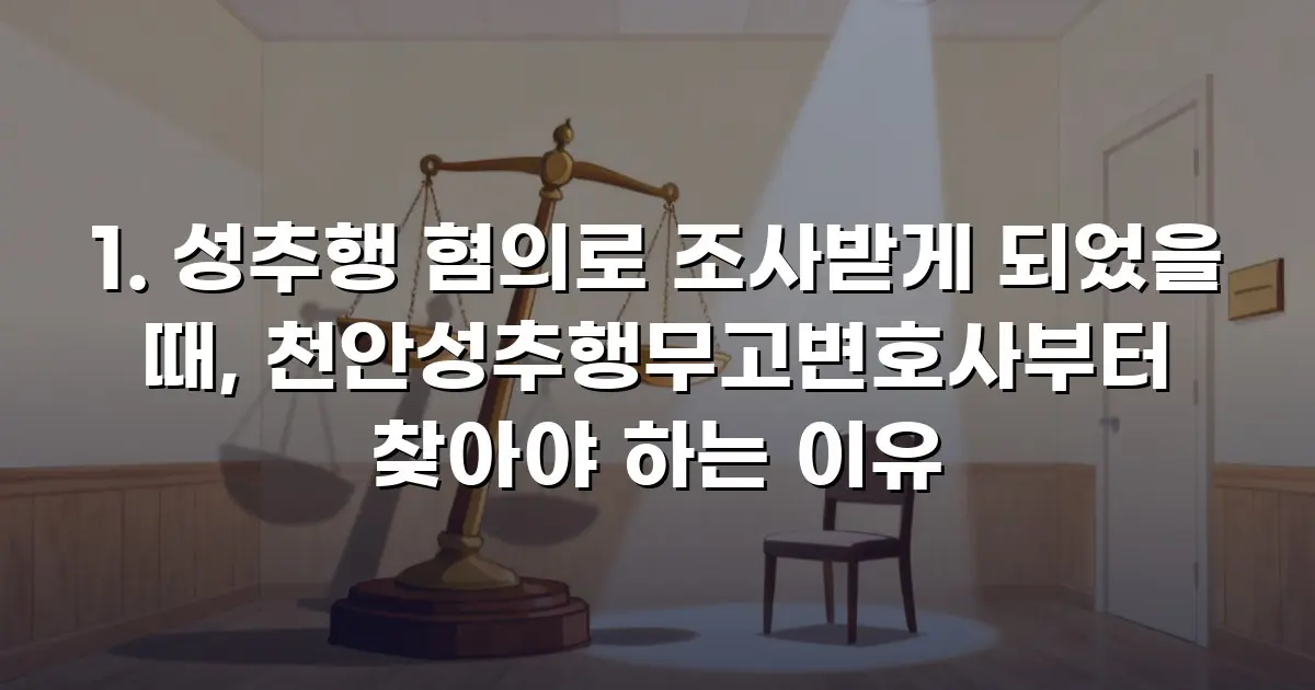1. 성추행 혐의로 조사받게 되었을 때, 천안성추행무고변호사부터 찾아야 하는 이유