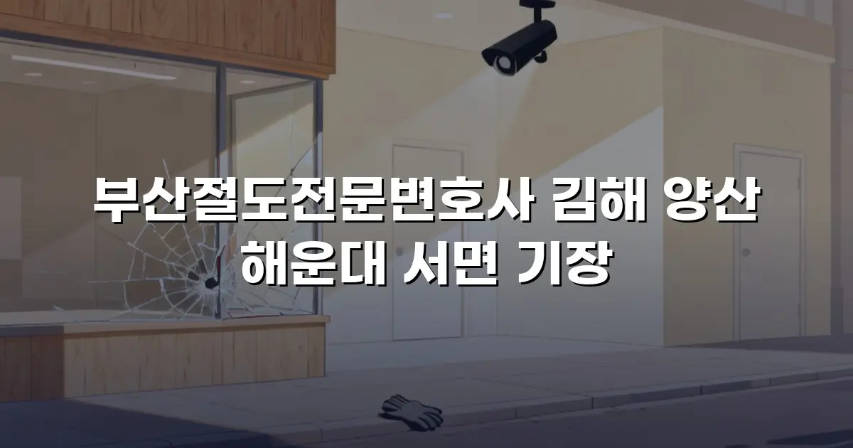 부산절도전문변호사 김해 양산 해운대 서면 기장