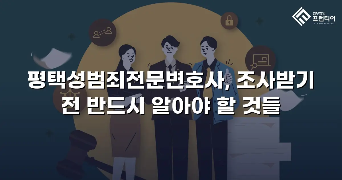 평택성범죄전문변호사, 조사받기 전 반드시 알아야 할 것들