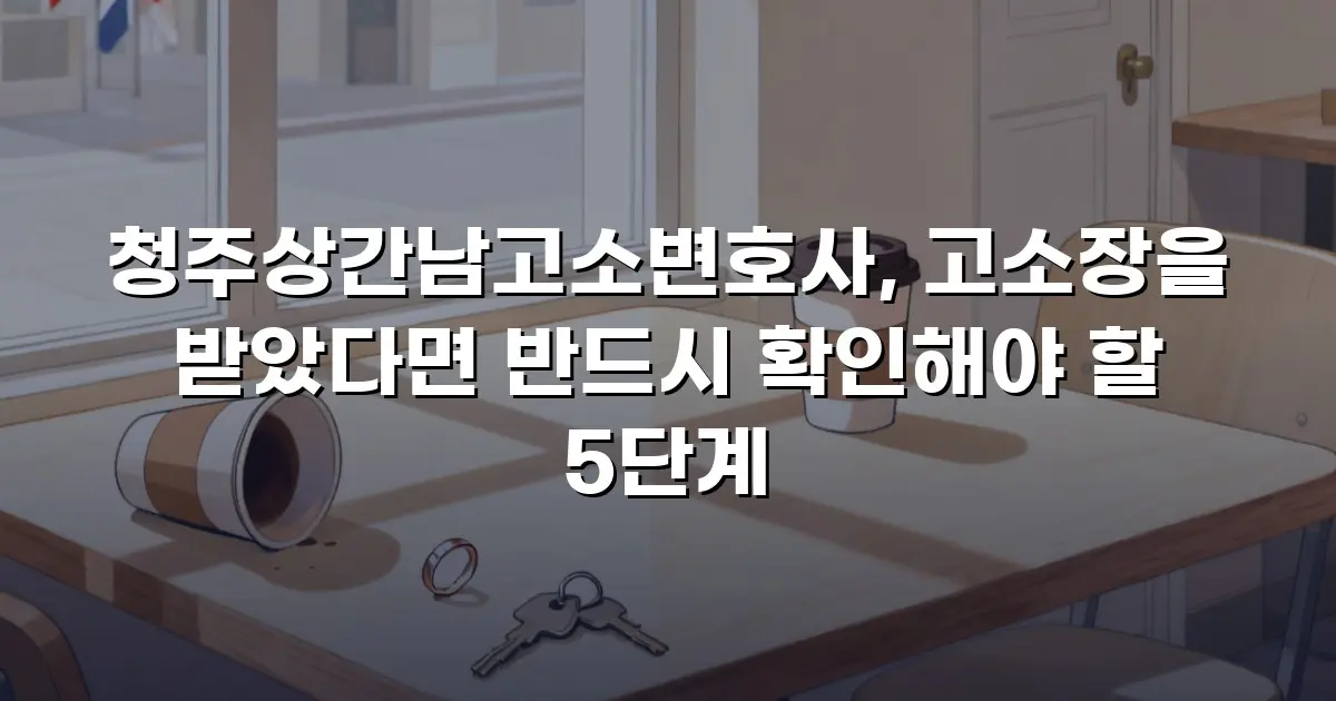 청주상간남고소변호사, 고소장을 받았다면 반드시 확인해야 할 5단계