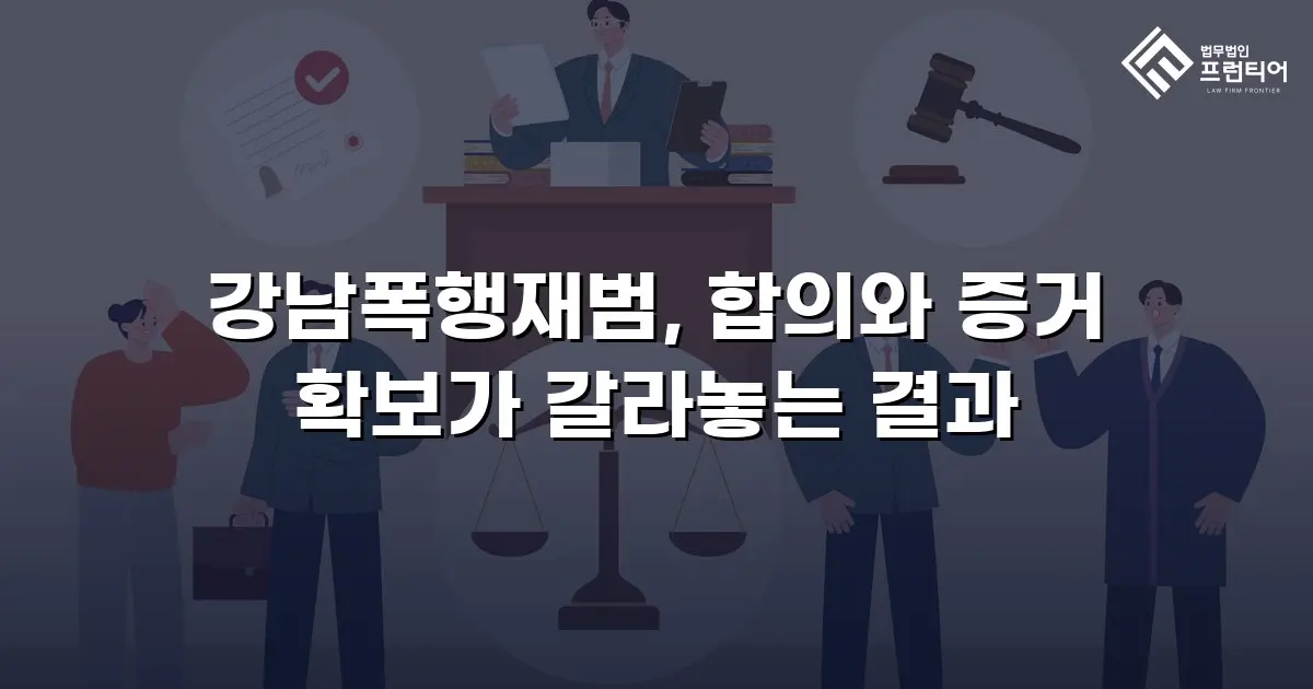 강남폭행재범, 합의와 증거 확보가 갈라놓는 결과