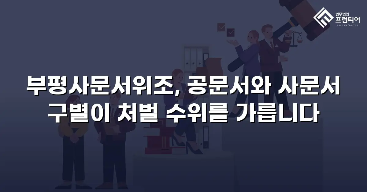 부평사문서위조, 공문서와 사문서 구별이 처벌 수위를 가릅니다