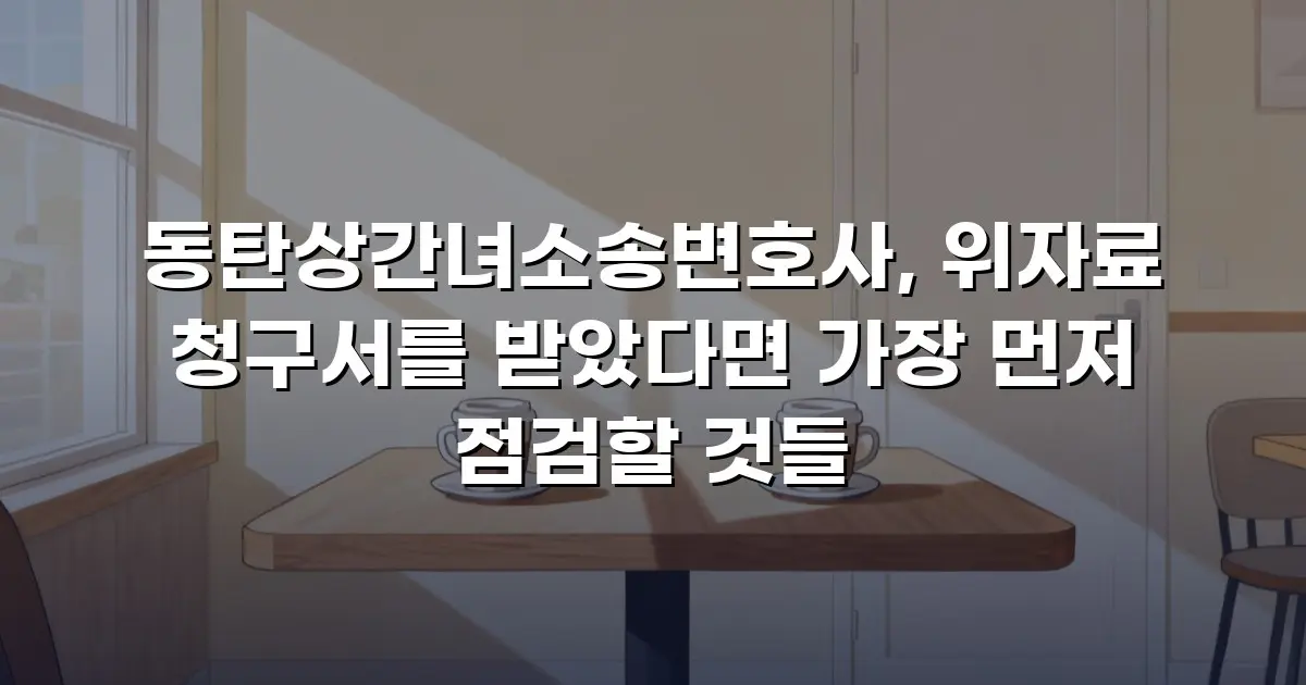 동탄상간녀소송변호사, 위자료 청구서를 받았다면 가장 먼저 점검할 것들