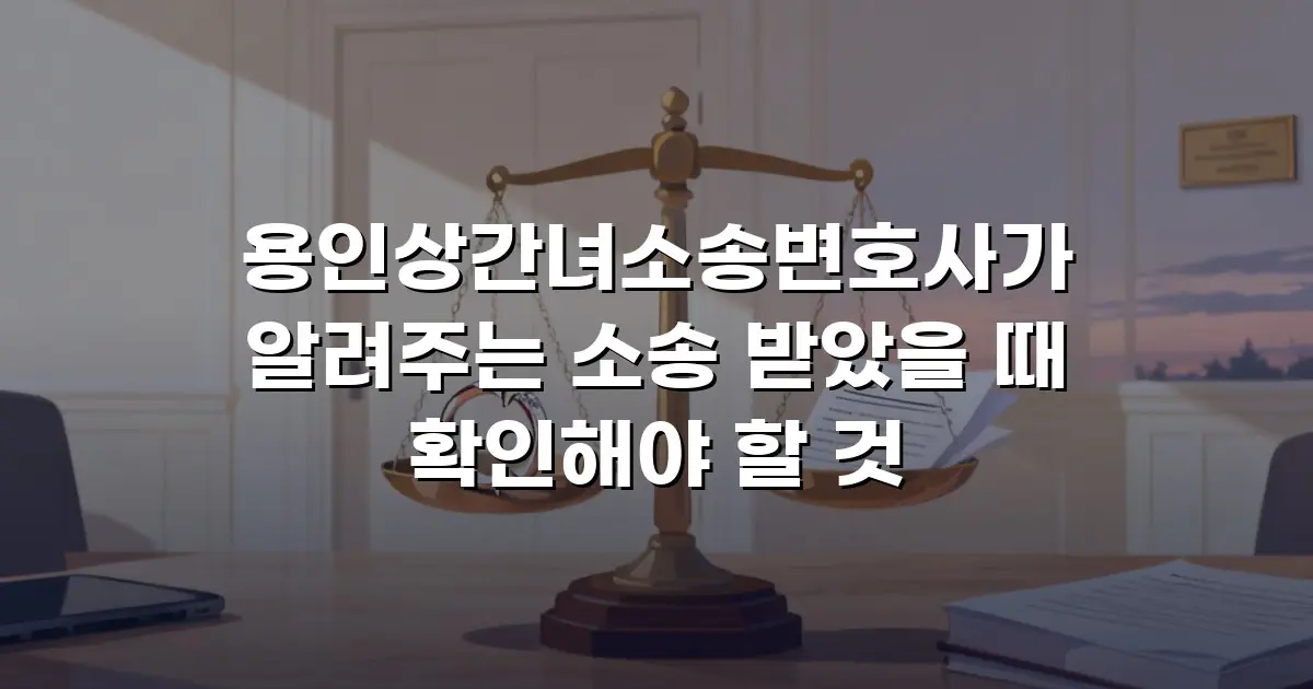 용인상간녀소송변호사가 알려주는 소송 받았을 때 확인해야 할 것