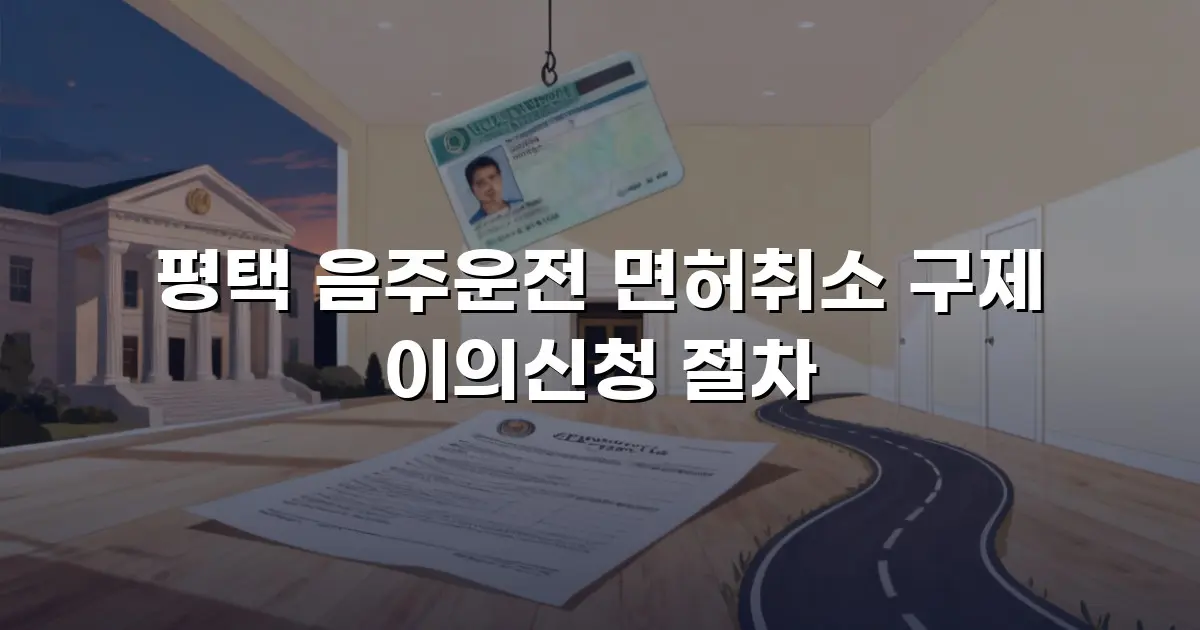 평택 음주운전 면허취소 구제 이의신청 절차