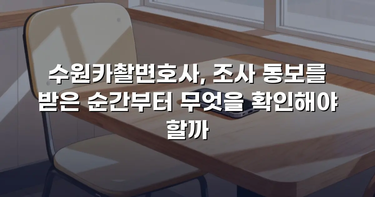 수원카촬변호사, 조사 통보를 받은 순간부터 무엇을 확인해야 할까