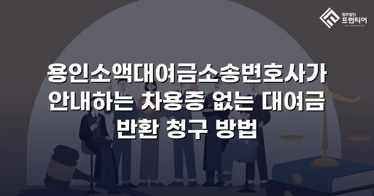 용인소액대여금소송변호사가 안내하는 차용증 없는 대여금 반환 청구 방법