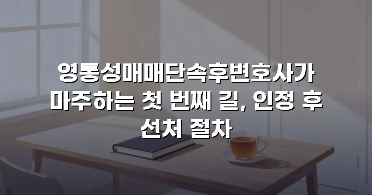 영통성매매단속후변호사가 마주하는 첫 번째 길, 인정 후 선처 절차