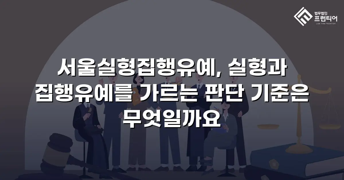 서울실형집행유예, 실형과 집행유예를 가르는 판단 기준은 무엇일까요