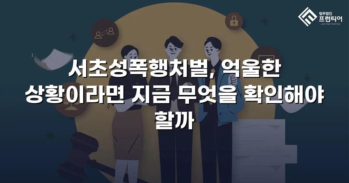 서초성폭행처벌, 억울한 상황이라면 지금 무엇을 확인해야 할까