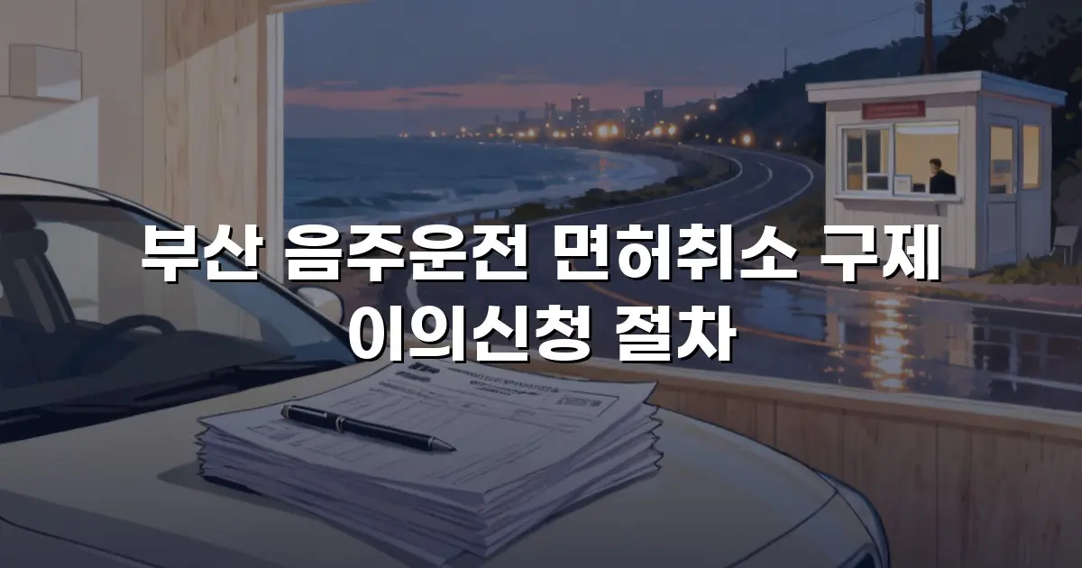 부산 음주운전 면허취소 구제 이의신청 절차