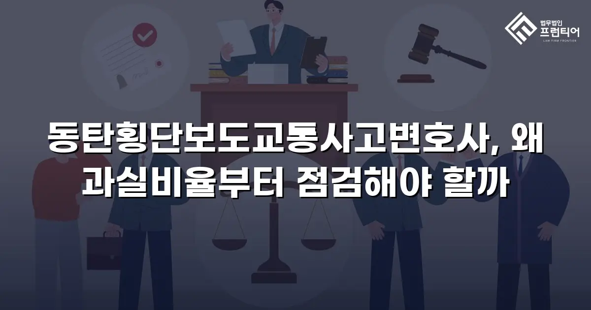 동탄횡단보도교통사고변호사, 왜 과실비율부터 점검해야 할까