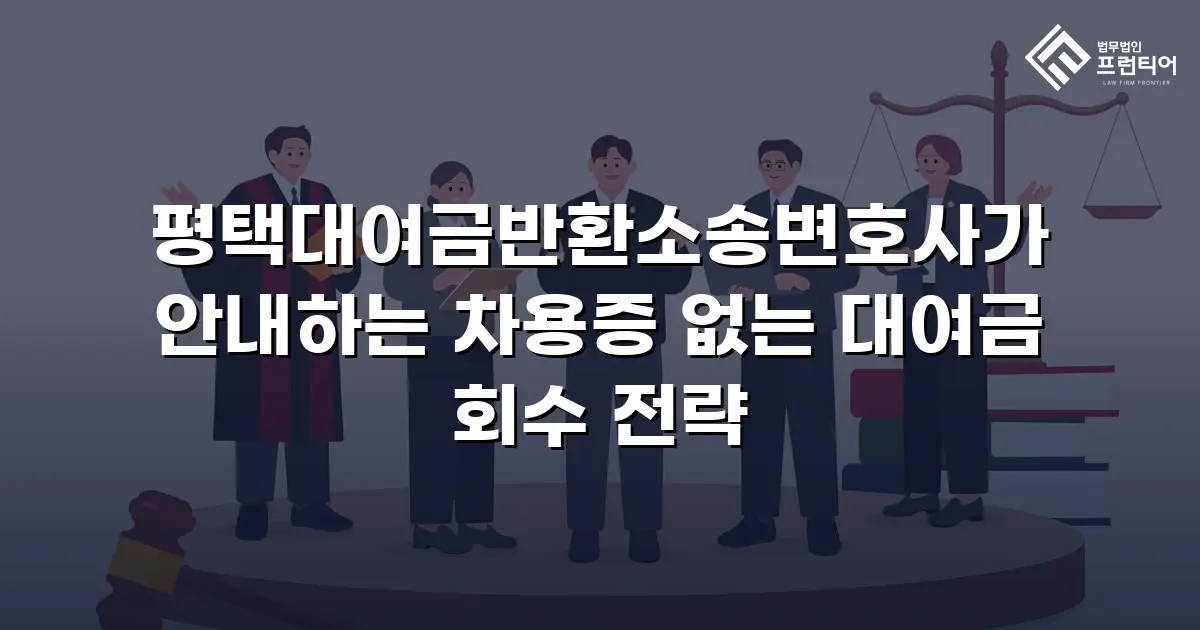 평택대여금반환소송변호사가 안내하는 차용증 없는 대여금 회수 전략