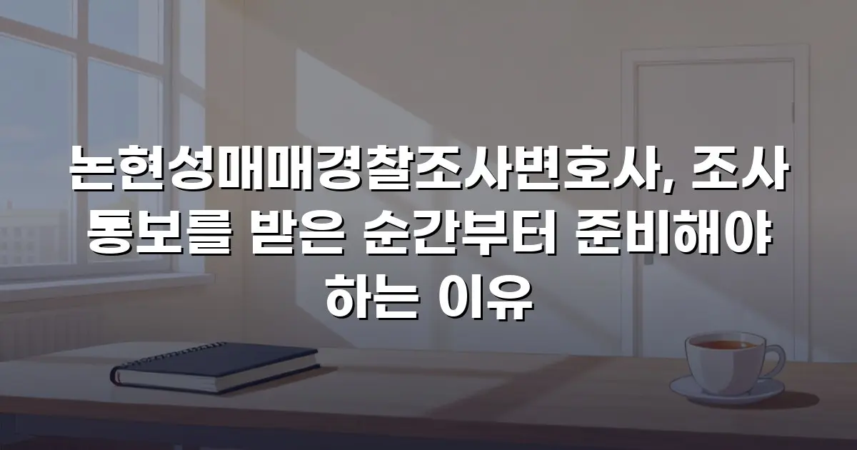 논현성매매경찰조사변호사, 조사 통보를 받은 순간부터 준비해야 하는 이유