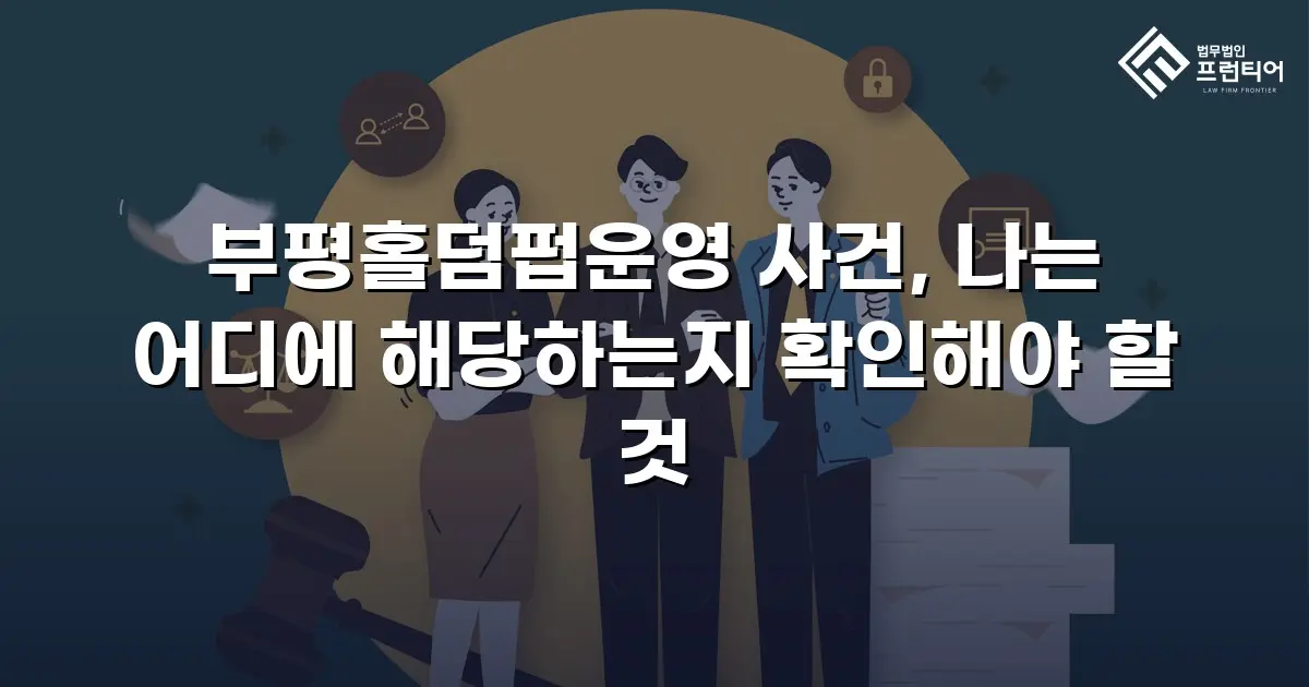 부평홀덤펍운영 사건, 나는 어디에 해당하는지 확인해야 할 것