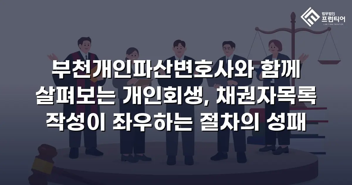 부천개인파산변호사와 함께 살펴보는 개인회생, 채권자목록 작성이 좌우하는 절차의 성패