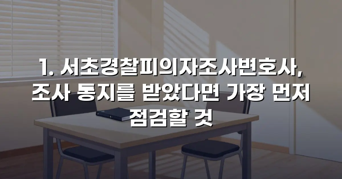 서초경찰피의자조사변호사, 조사 통지를 받았다면 가장 먼저 점검할 것