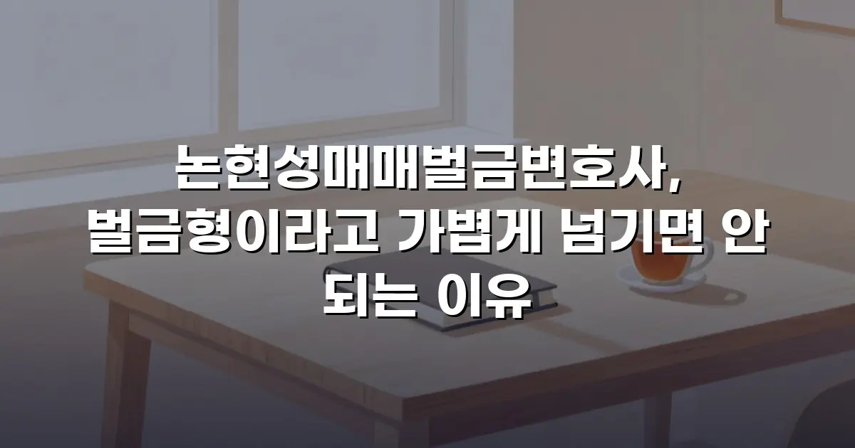논현성매매벌금변호사, 벌금형이라고 가볍게 넘기면 안 되는 이유